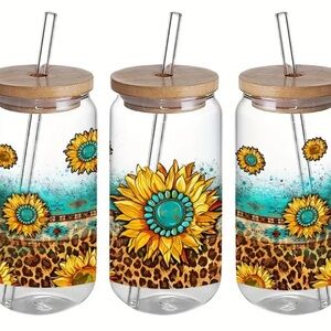 Sunflower and Leopard Libbey. Easter Bundles are available with One Libbey Cup